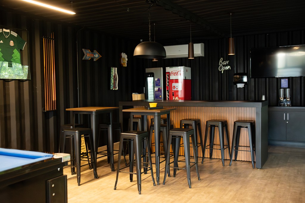 Bar e área de convivência da Wevy